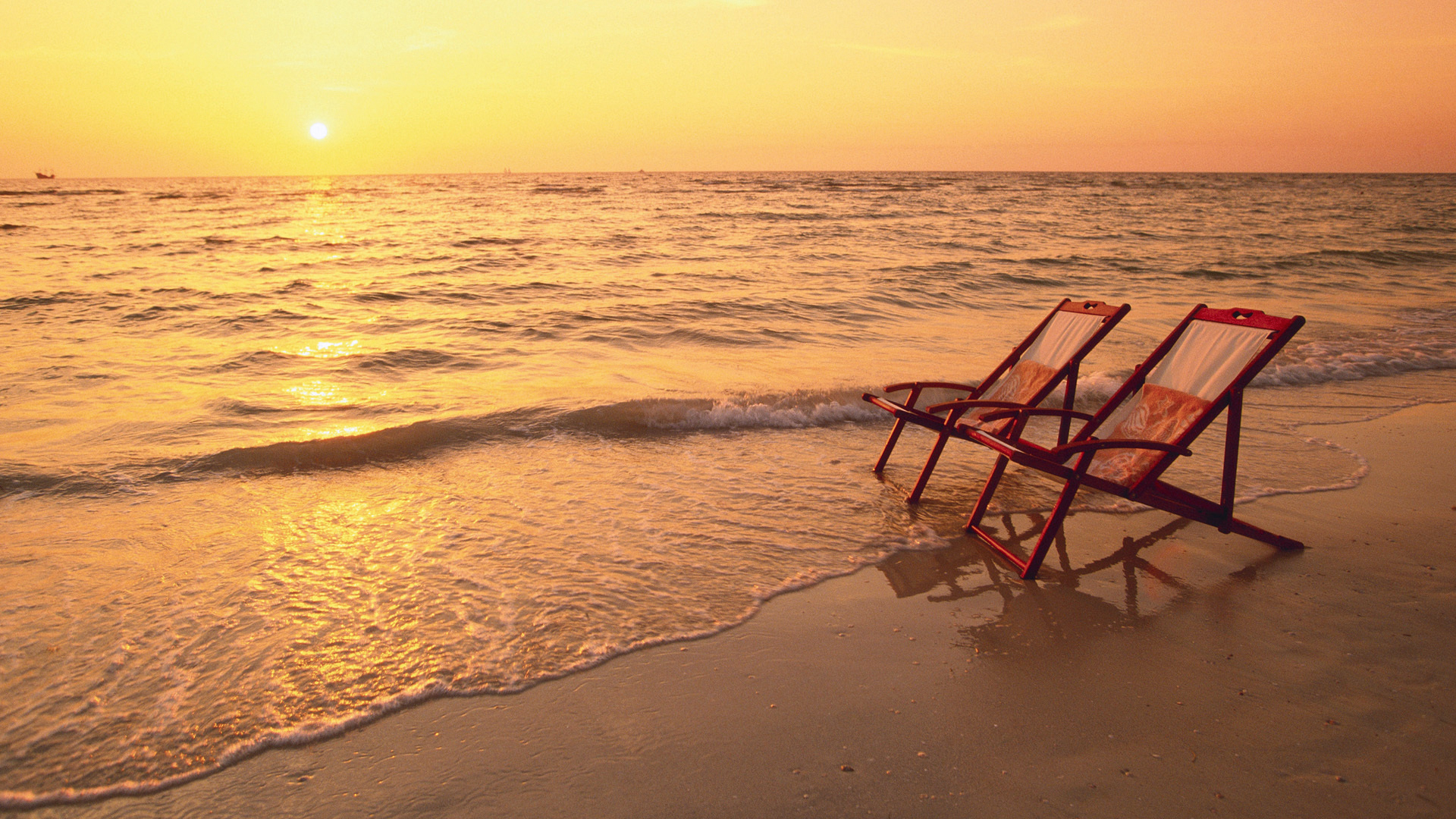 sunset-beach-chairs-stock-footage