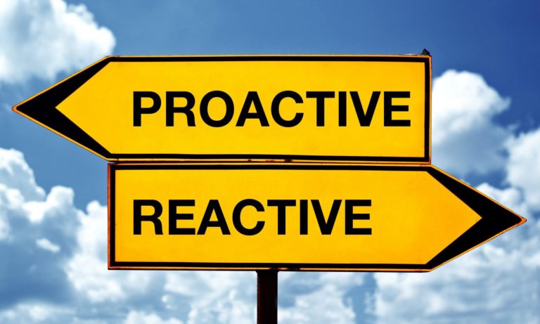 Day 649 – Proactive and not reactive…